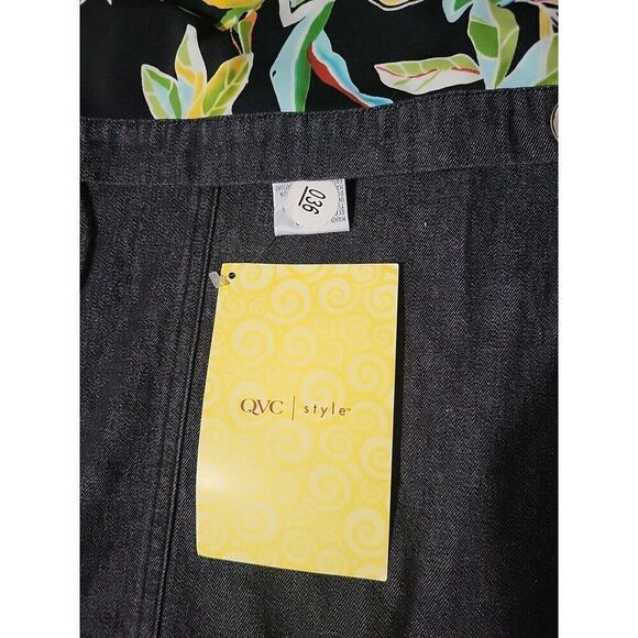 Koos OF Course! Denim Jumper Dress Sz L New W/Pockets Y2K Artsy Boho - Picture 5 of 11